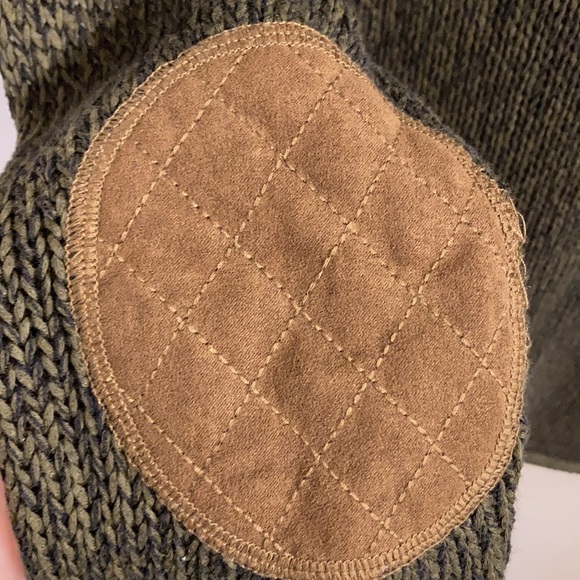 —Large olive green Harper Sweater with elbow pads - Picture 6 of 6